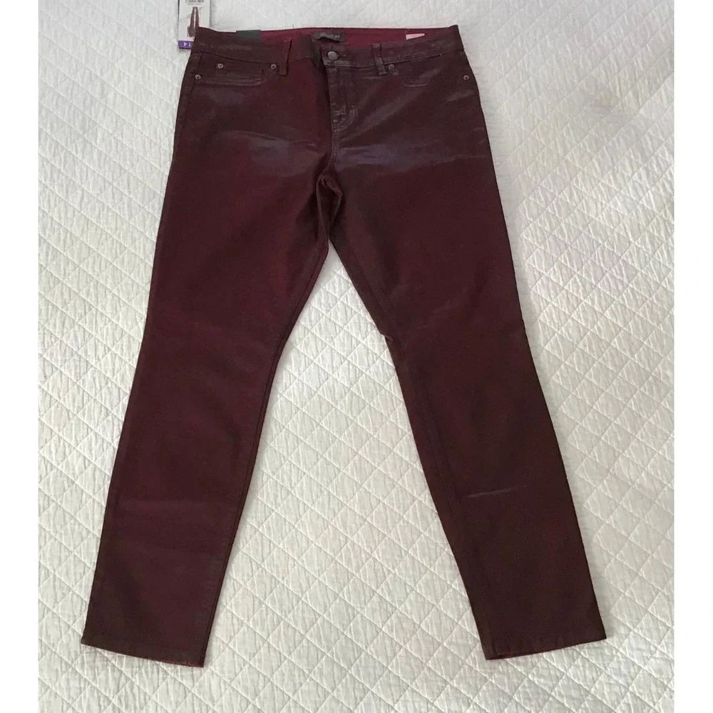 Level 99 Mid Rise Coated Skinny Jeans Forever‎ 32/14 NWT Glam Bikercore Punk NWT